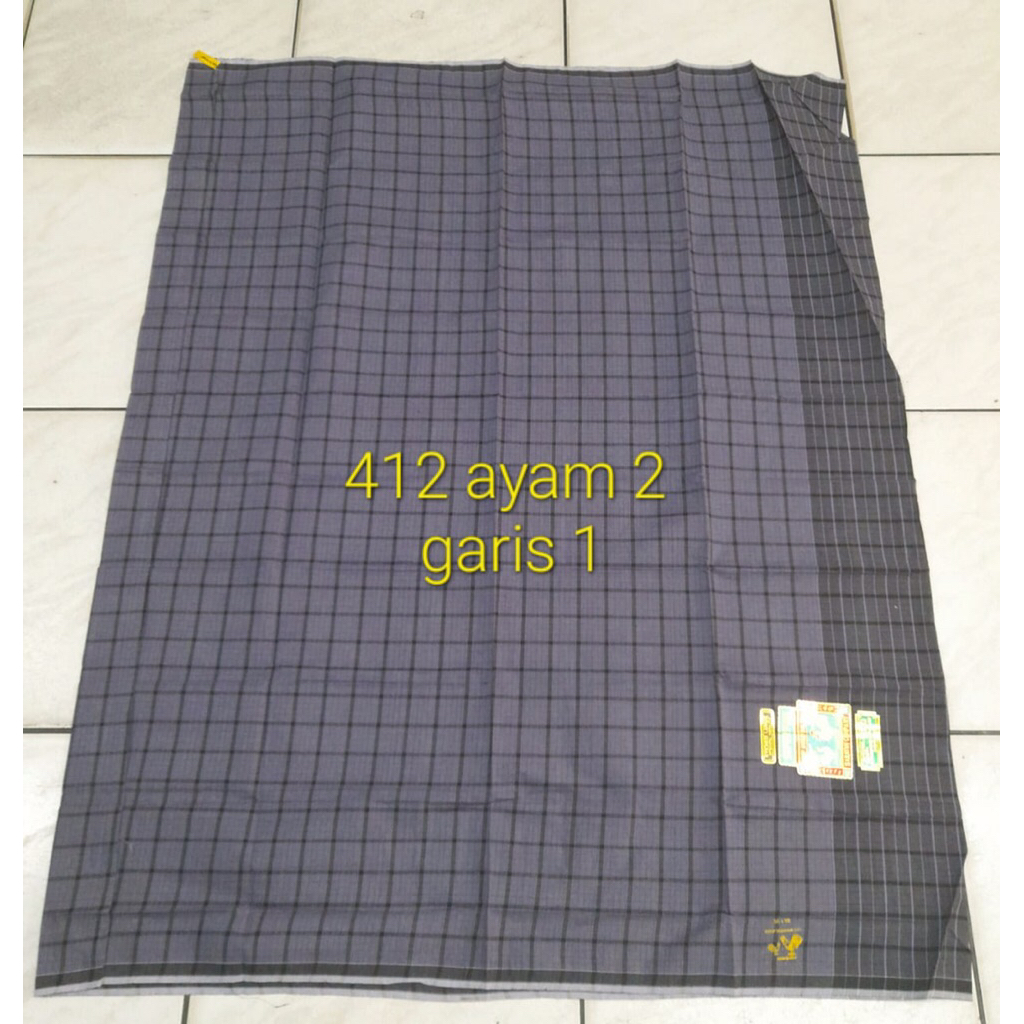 Kain sarung pulikat tepas teupah cap chop Dua Ayam Mas Asli India motif Plupuh