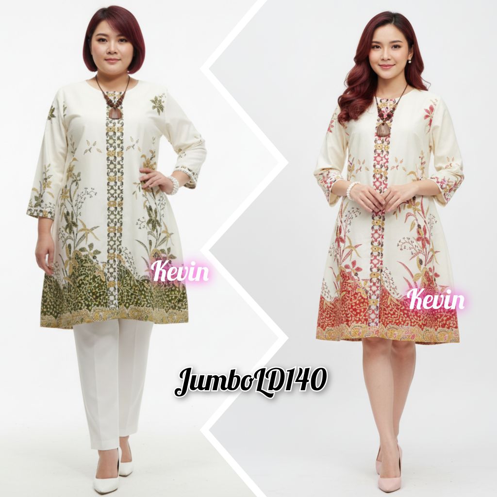 BATIK KEVIN - BAJU BATIK WANITA ATASAN - TUNIK BATIK WANITA - BAJU KANTOR - ATASAN WANITA