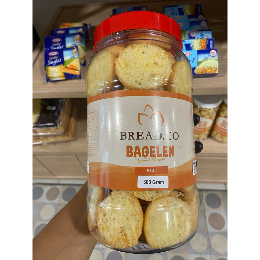 BREADCO  Bagelen Kering Toples Jumbo Renyah Manis Gurih | Roti Kering Premium Bread Co 300grm rasa K