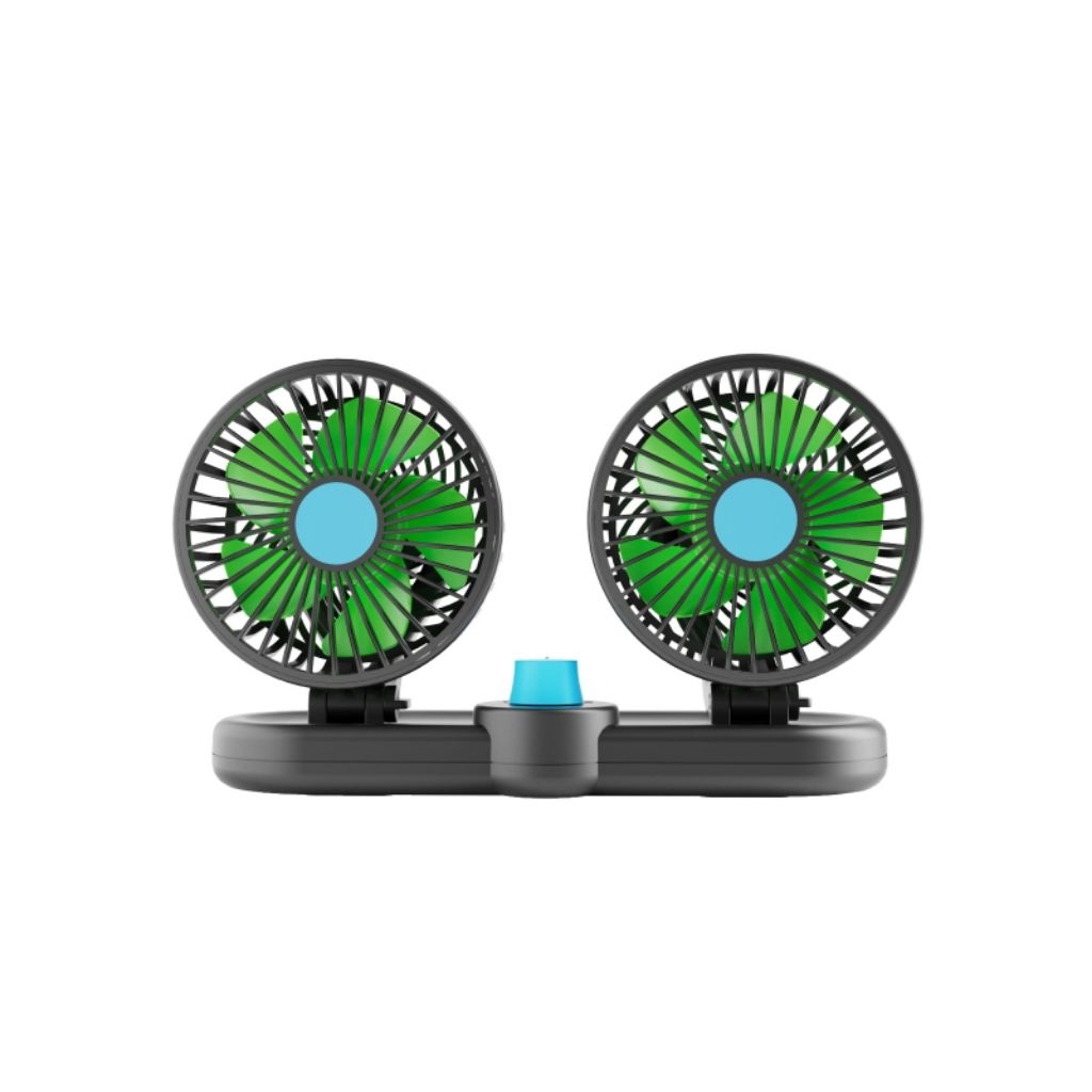 Kipas Angin Mobil Dua Kipas Doubel Fan 12 vold 24 vold KYZUKU