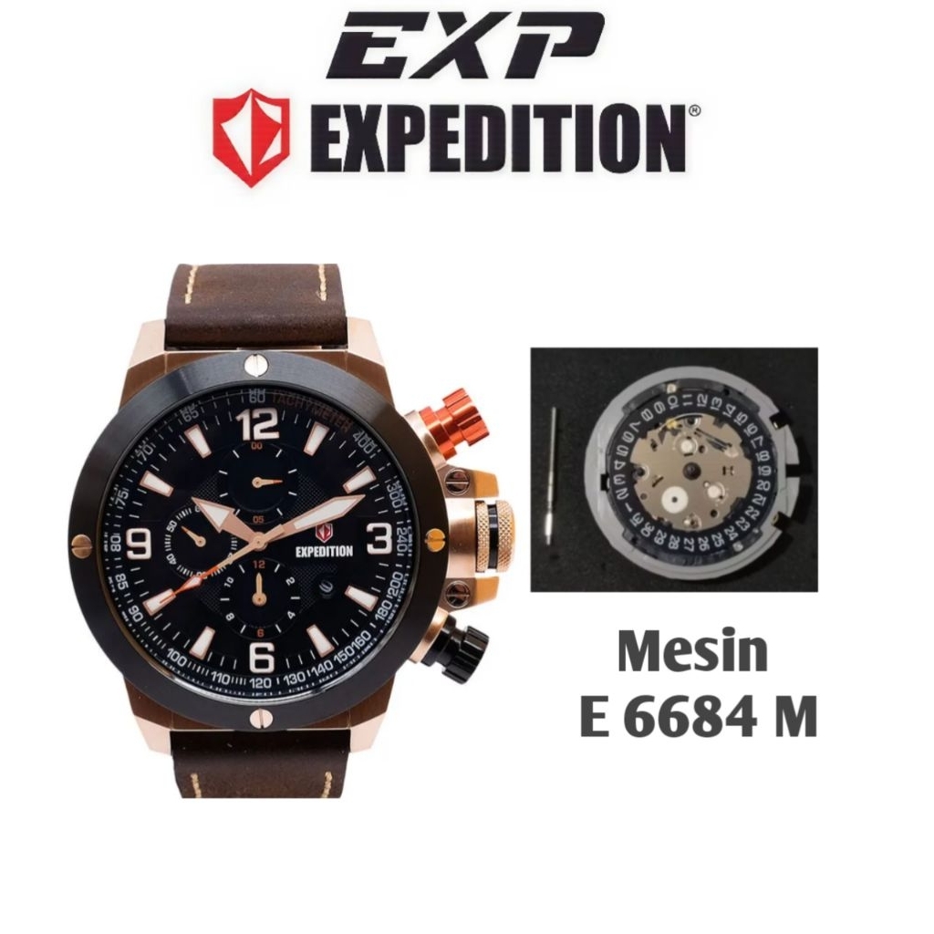 Mesin Original untuk Jam Tangan Expedition Type E 6684 M, E 6391 M, E6665M