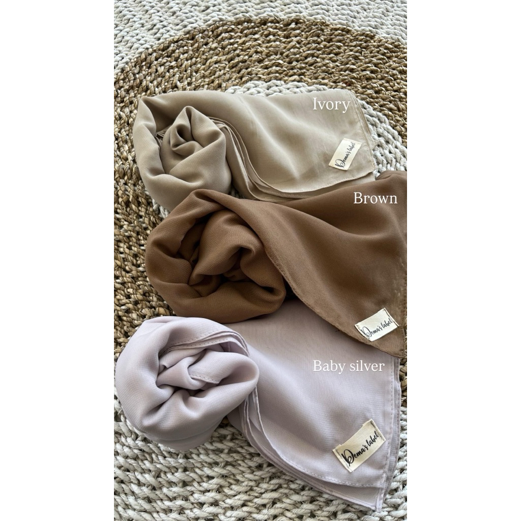 Bella square jilbab premium size 110x110 120x120