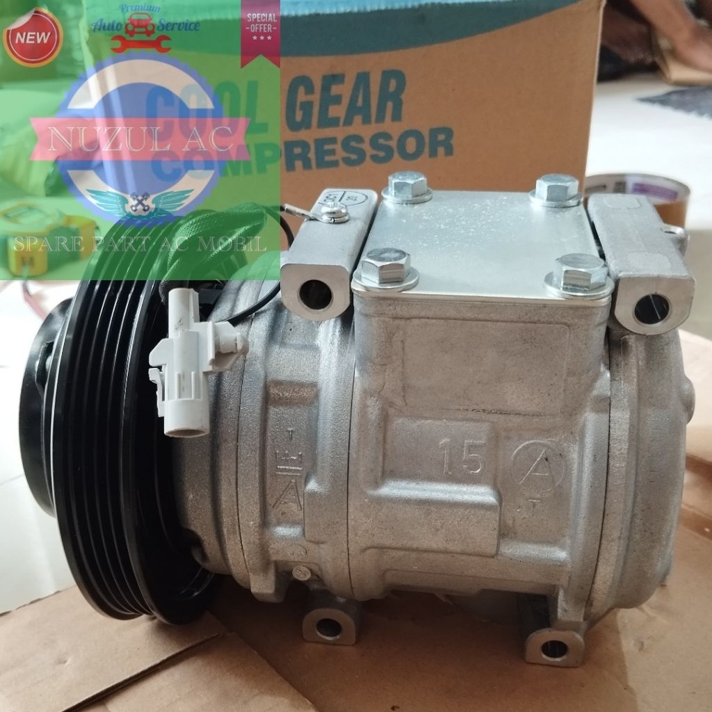 Compresor Compressor Ac Mobil Toyota Great Corolla Assy, Lengkap Merk : Denso Coolgear Asli