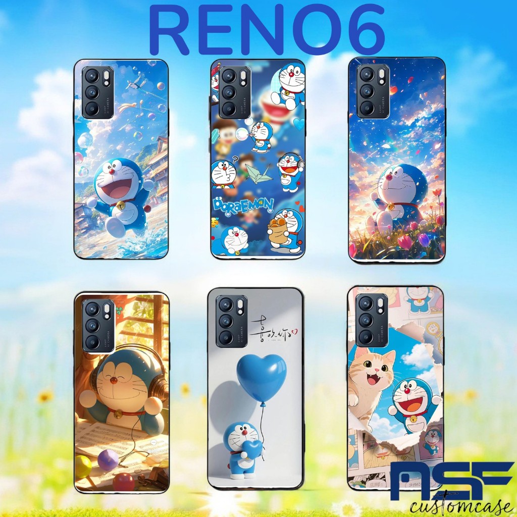 Softcase OPPO RENO6 / Kesing hp Reno 6 gambar motif dora emon gambar doraemon silicone silikon hp op