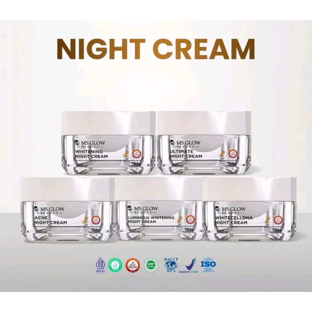 MS GLOW NIGHT CREAM ORIGINAL - CREAM MALAM MS GLOW KRIM MALAM MS GLOW