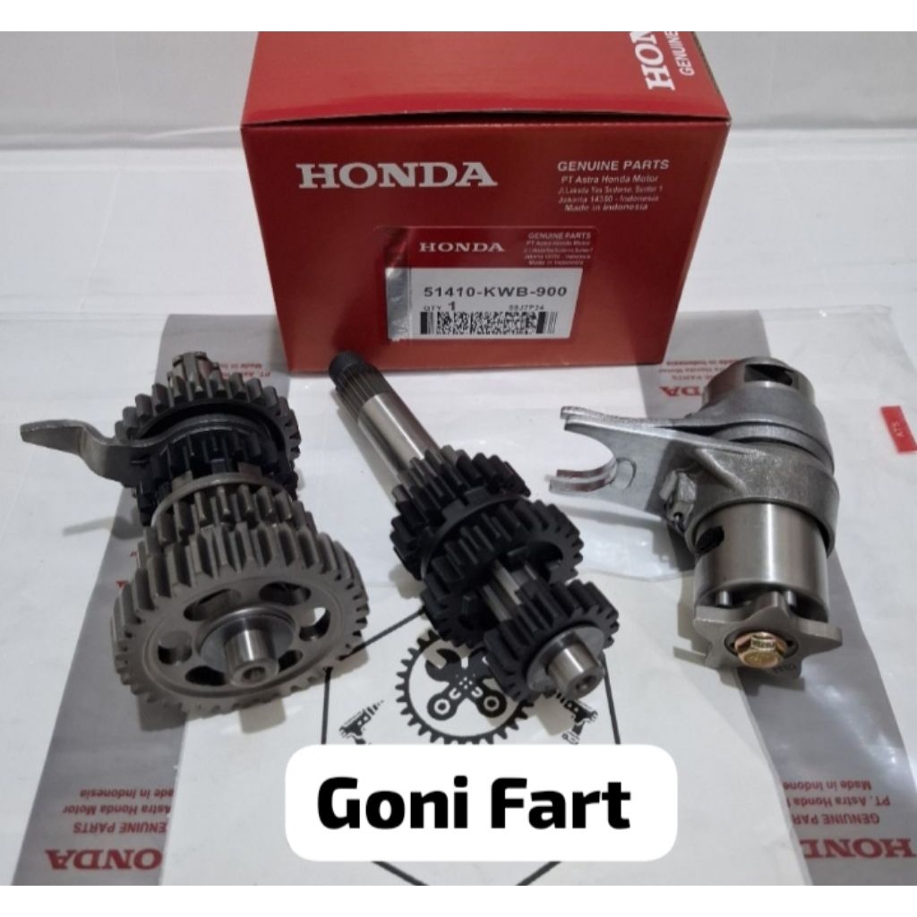 gigi rasio KfM ples drum shaft garpu capit udang Honda supra fit lama new Revo 100 original