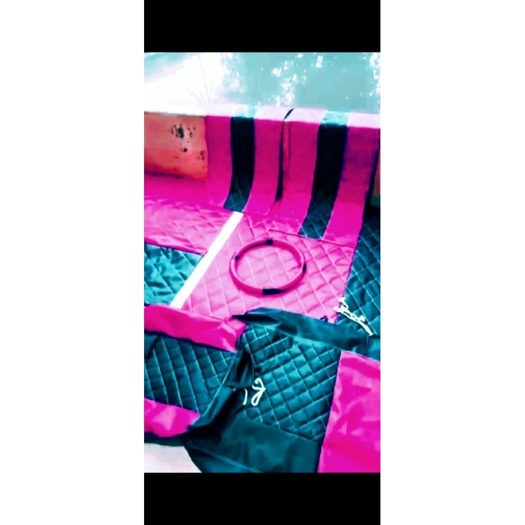 1 set full ruangan husus mobil L300 sarung jok, plafon,kabin,pintu,stir, motif wajik