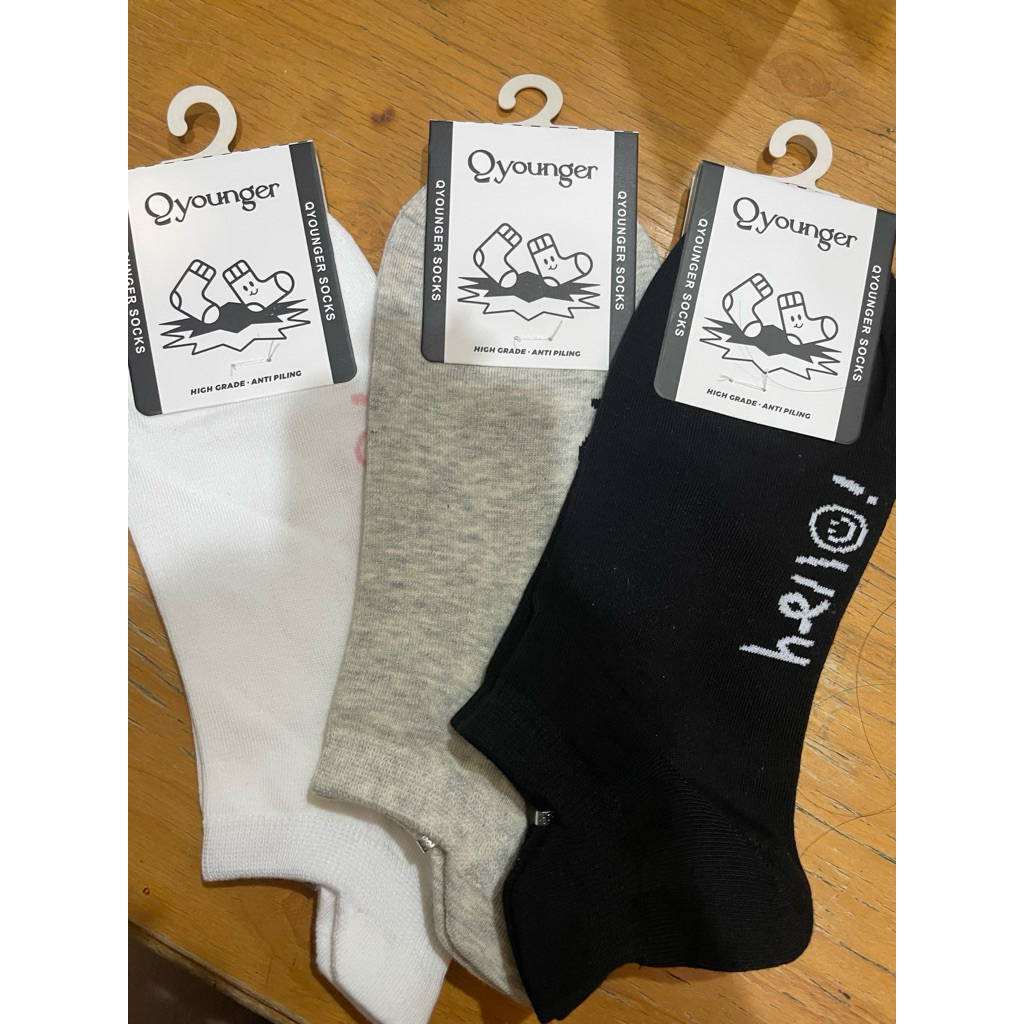 3 Colors Qyounger Basic Socks