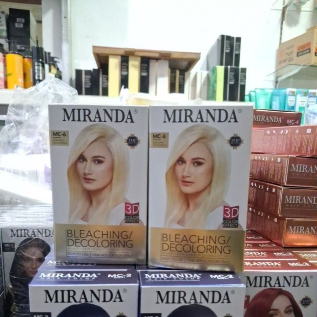 Paket 12 Pcs Pewarna Rambut  Miranda MC 6 Bleaching