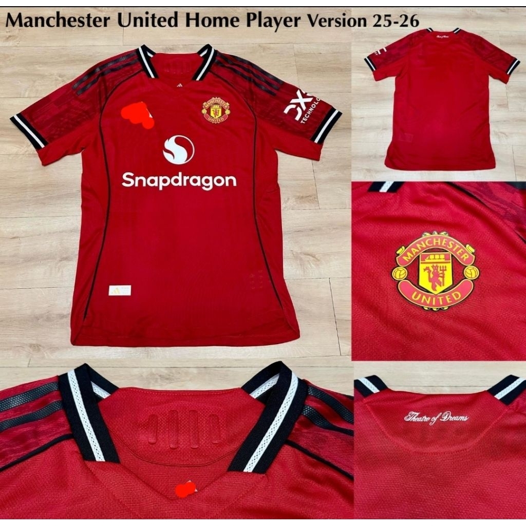 Jersey Kaos Baju Bola MU Man Mancester Manchester United Utd Away 3rd Third The Red Reds Merah Playe