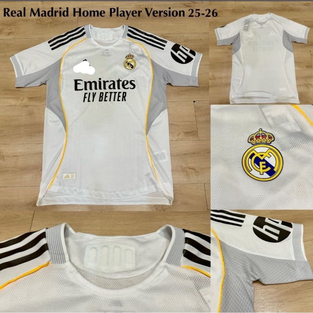 Jersey Kaos Baju Bola Real Madrid Home Away 3rd Third Putih White Player Issue Version Climachill Cl