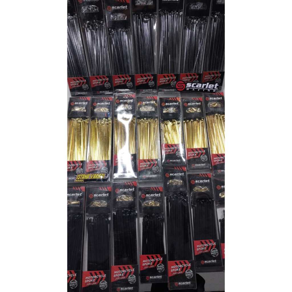 Jari jari Scarlet Ring Velg 17, 18, 14  Hitam Croum Gold Harga Satuan/Satu Pak/Satu Lingkaran Veleg