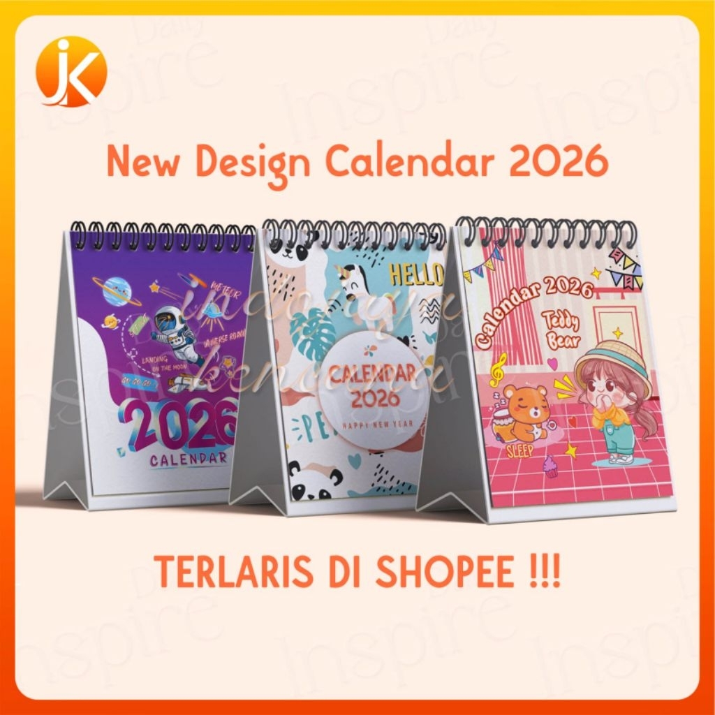 Kalender mini 2026/Kalender meja/Kalender meja kantor 2026/Kalender 2026