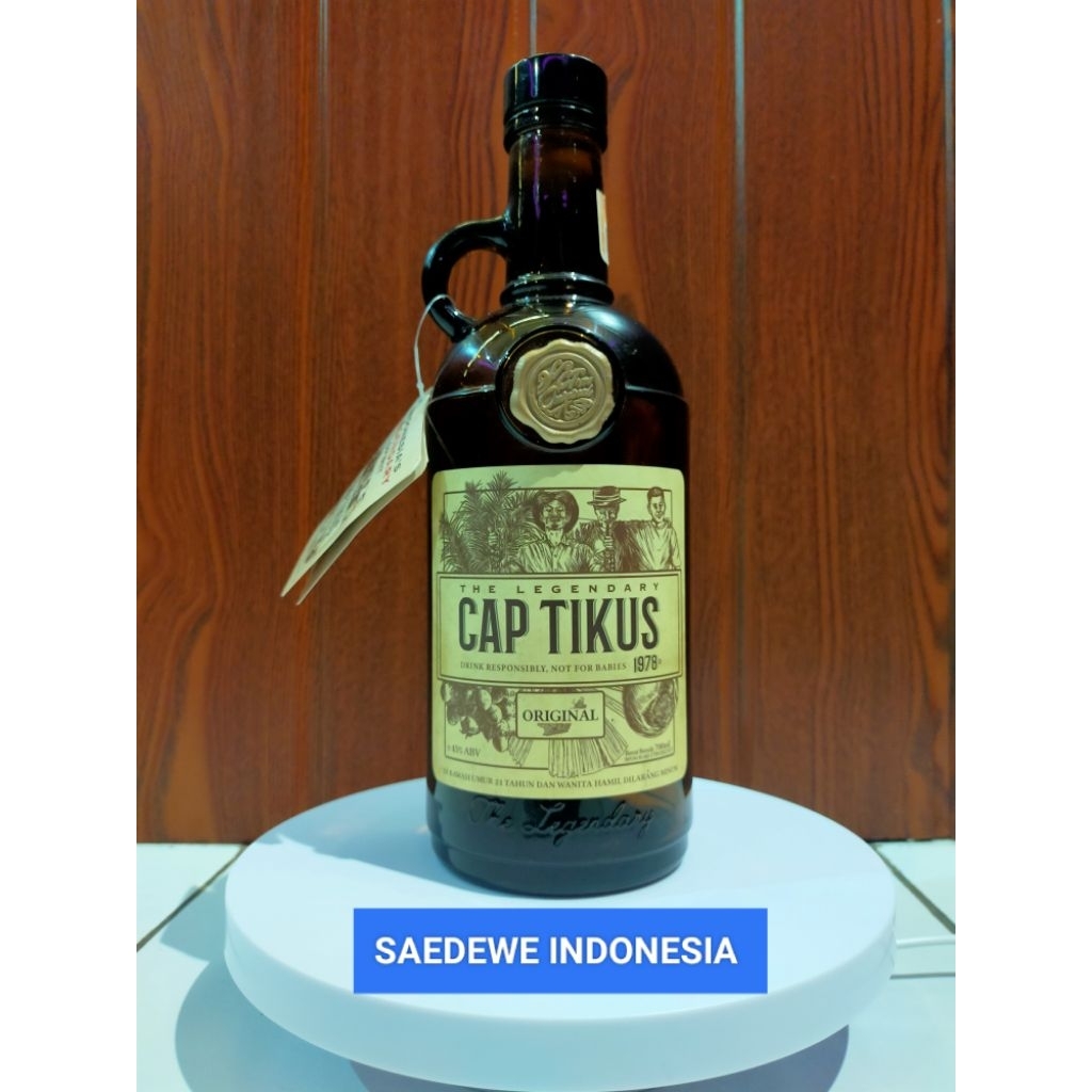 BOTOL KOSONG CAP TIKUS BEKAS MINUMAN IMPORT ORI KAPASITAS 700ML BAHAN KACA TEBAL ANTIK COCOK BUAT KO