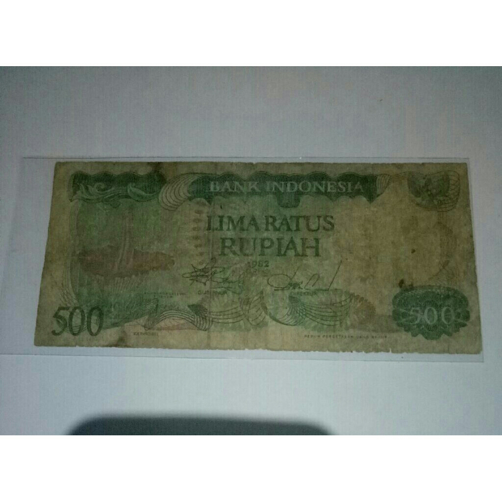 Uang kuno 500 rupiah seri bunga bangkai Original