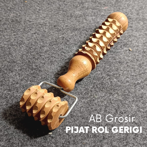 Alat pijat kayu ROLL KAWAT Roda gerigi pijat rol wajah tubuh tangan kaki terapi kesemutan murah