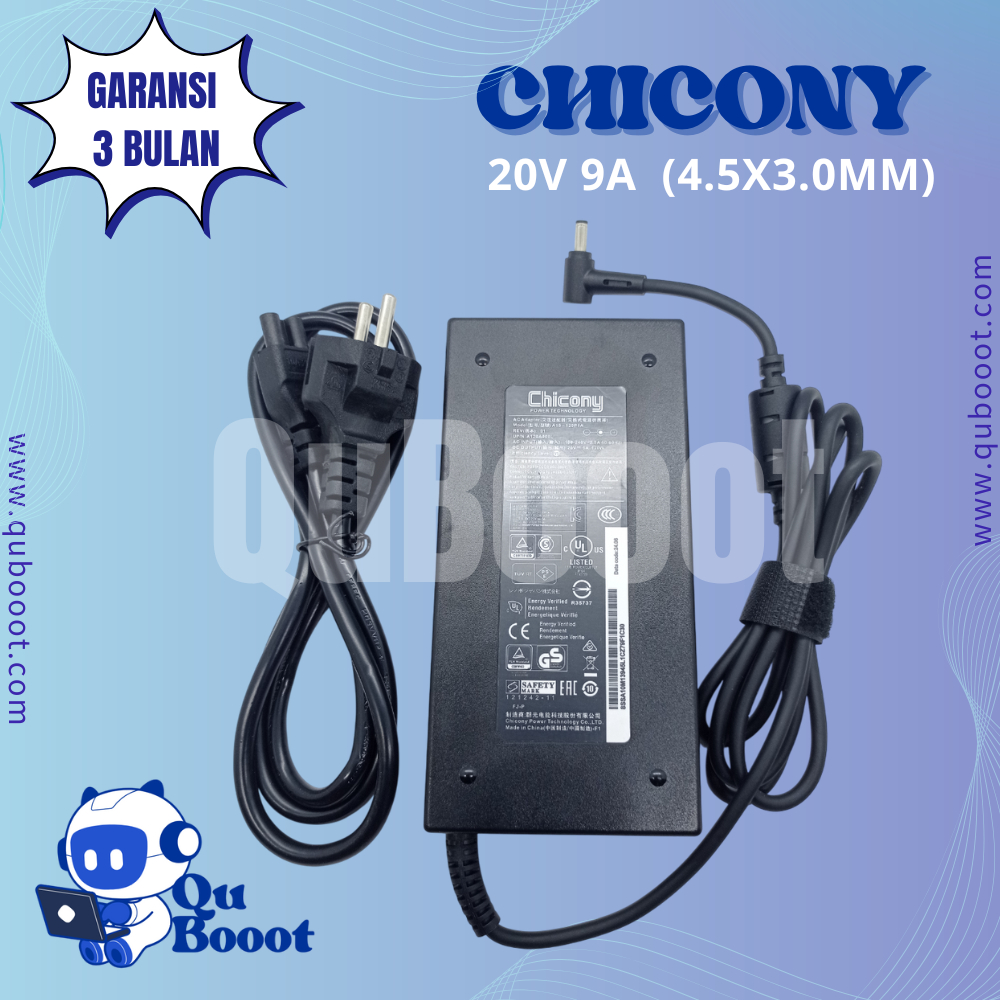 CHARGER ADAPTOR LAPTOP MSI BRAVO 15 B7ED RYZEN 5-7535HS RX6550M 20V-9A 180W