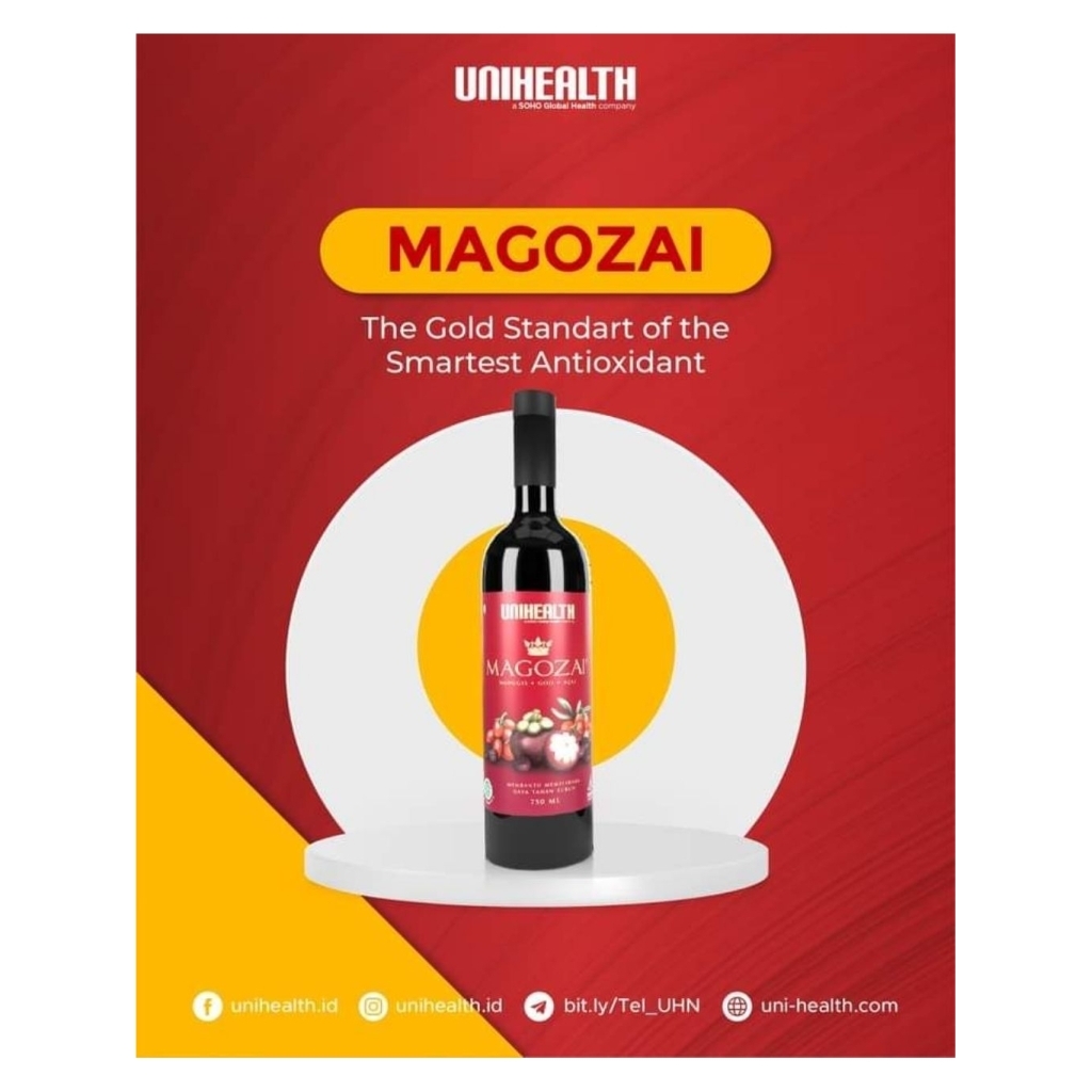 Magozai manggis 750ml Goji Acai Berry minuman Antioksidan produk Herbal Unihealth Soho