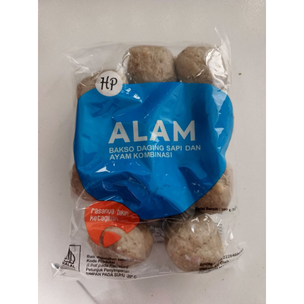 Baso Alam HP isi 10 Bakso Daging Sapi dan Ayam Kombinasi