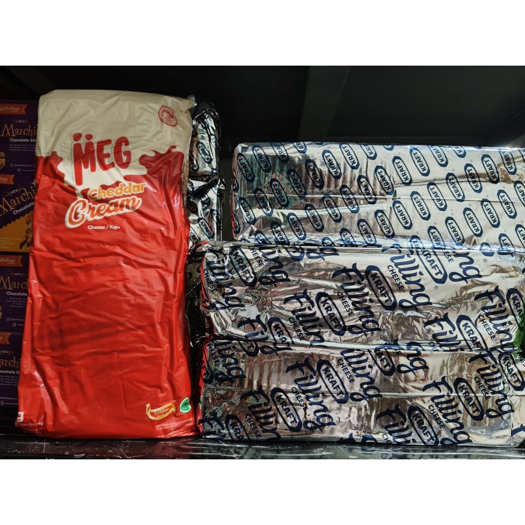 Kraft Cheddar 2kg Kraft filling 2kgMEG CHEDDAR CREAM  2kg buy 1 get 1 keju 60gr termurah