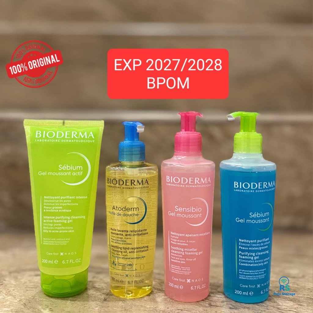 Bioderma Sebium Gel Moussant Actif, Bioderma Atoderm Huile de Douche, Bioderma Sensibio Gel Moussant
