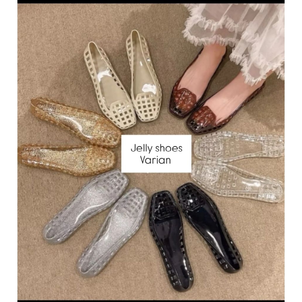 READY STOCK Jelly shoes / sepatu wanita transparan / flatshoes jelly / sepatu jelly | sepatu kristal