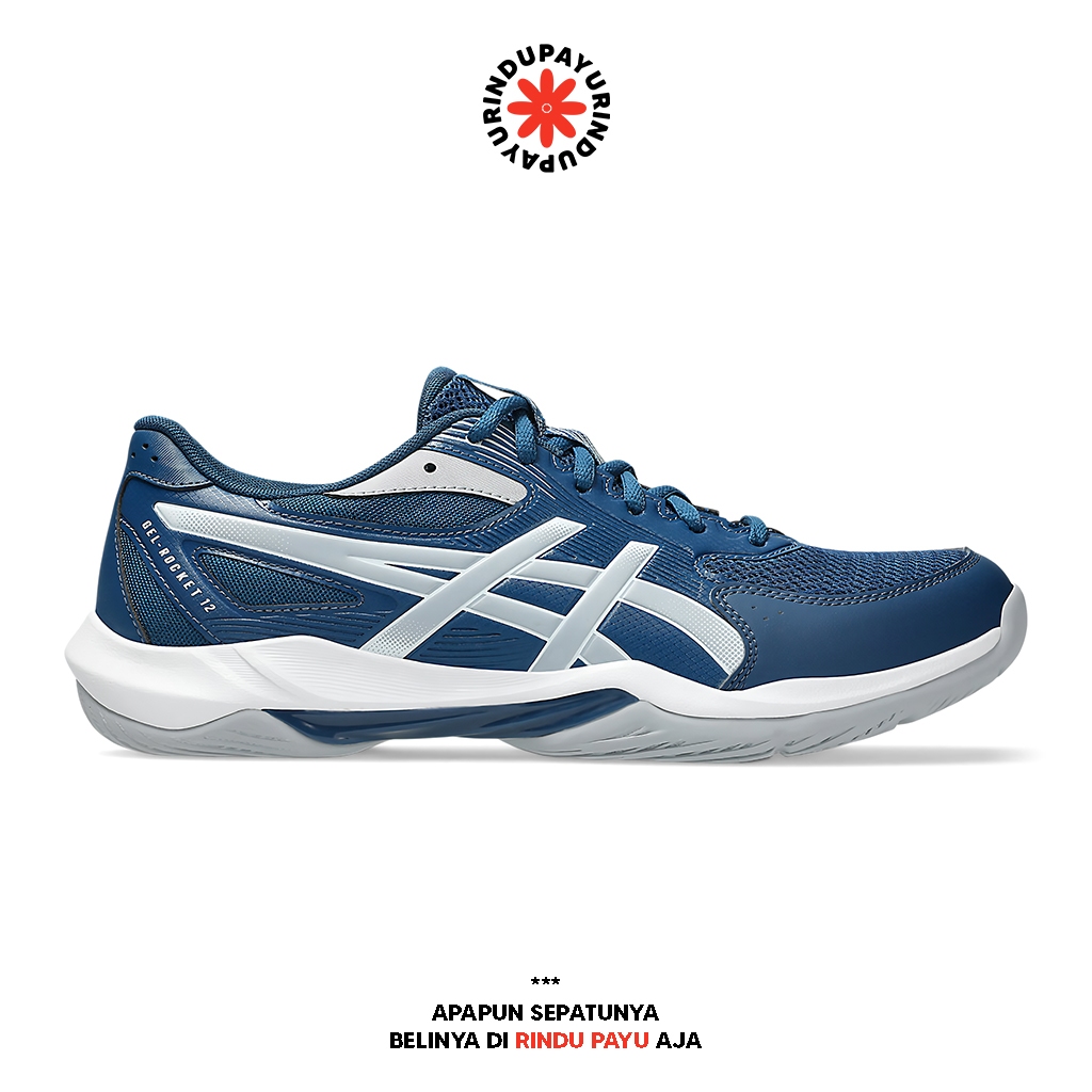 ASICS GEL-ROCKET 12 WIDE (1071A115-400) - Sepatu Olahraga Indoor Badminton Volleyball Original