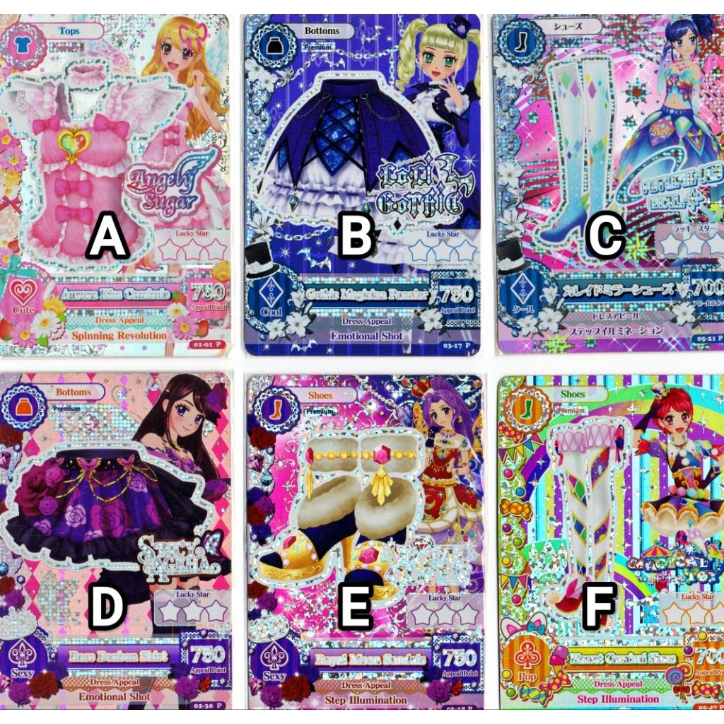Kartu Aikatsu Premium Satuan Aurora Kiss Gothic Magician Kaleidoscope Mirror Rose Bonbon Love Queen 