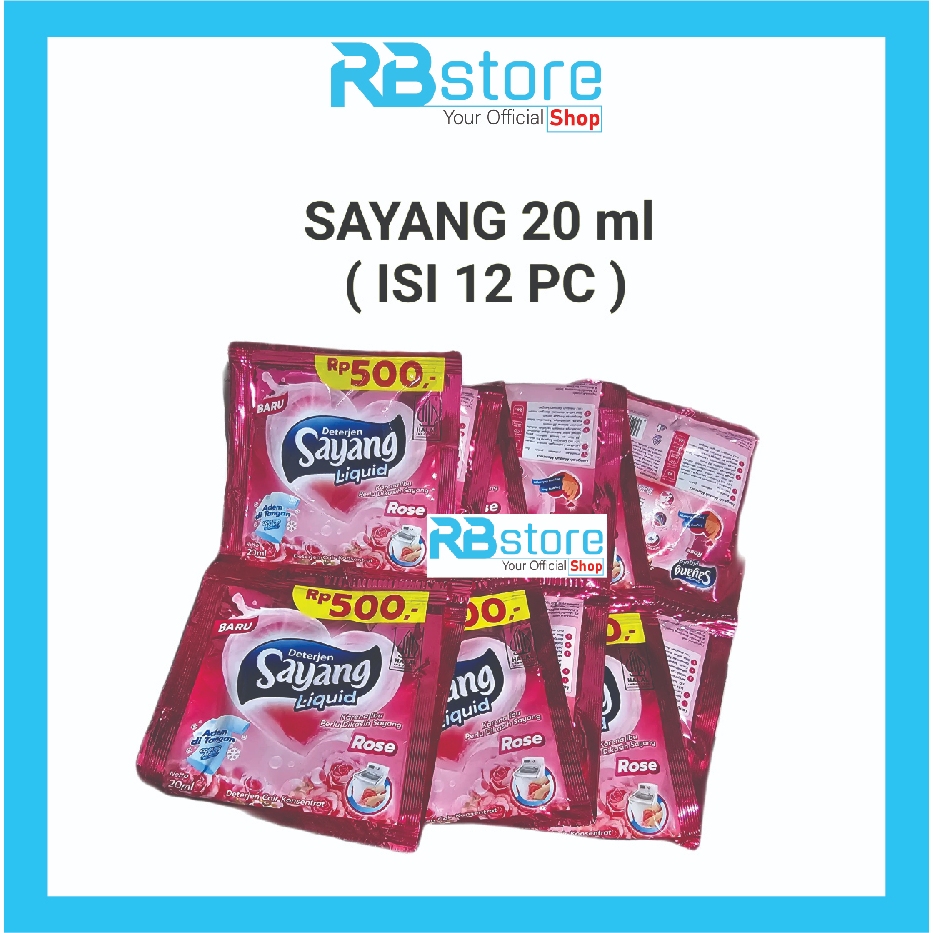 Sayang Detergent Cair isi 12pcs Kemasan Sachet 500