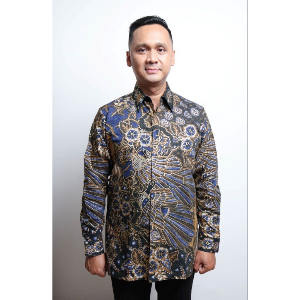 BATIK SANG PANGERAN - KEMEJA DOBY PRADA NAVY GOLD