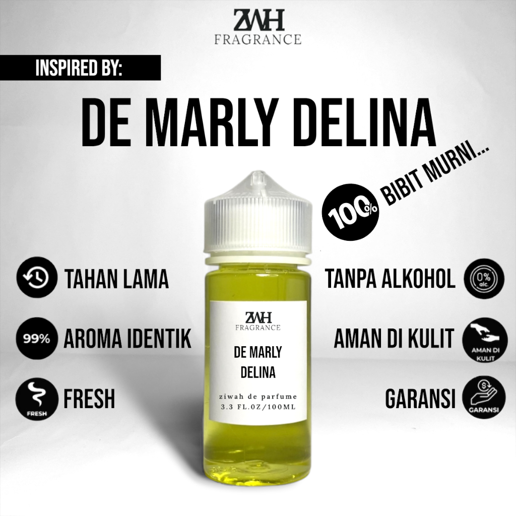 Ziwah Bibit Parfum Murni Premium Inspired De Marly Delina Non Alkohol Tahan Lama