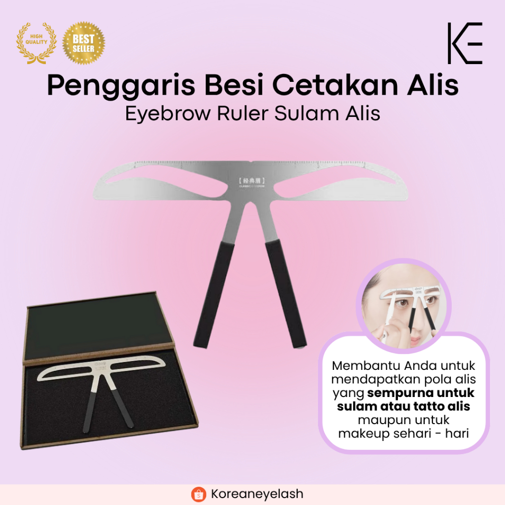 Penggaris Besi Cetakan Alis / Sulam Alis Penggaris Besi bentuk Alis | Eyebrow Ruler Sulam Alis