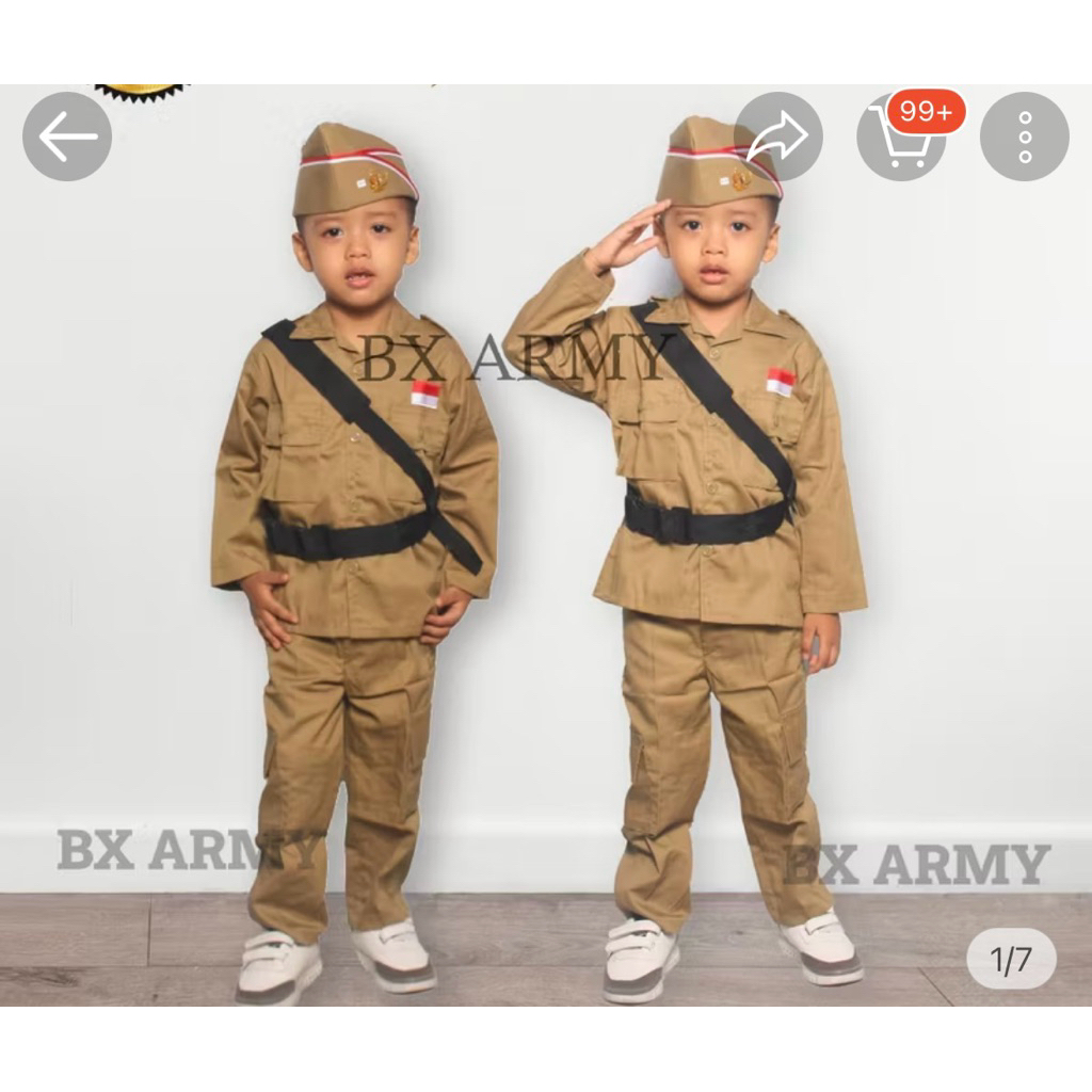 SEWA baju anak pejuang baju pahlawan anak baju bung tomo