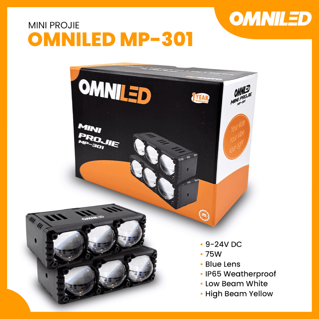 Lampu Tambahan Mini Projie Omniled MP-301 75W Super Terang