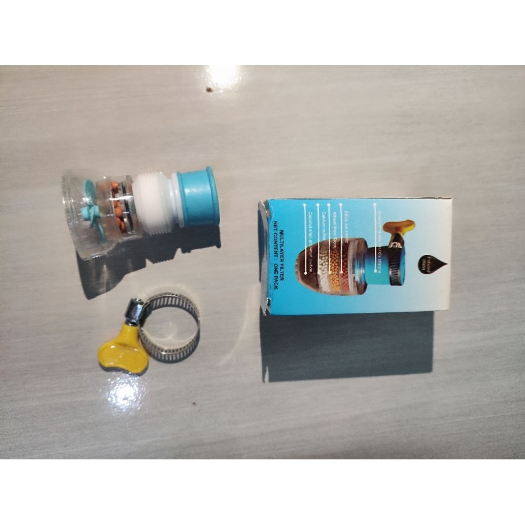 Filter Kran Air Multilayer / Saringan Air Keran Rumah Tangga Anti Karat & Bau + Aerator Hemat Air