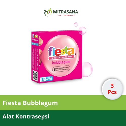Fiesta Bubblegum 3 Pcs - Alat Kontrasepsi