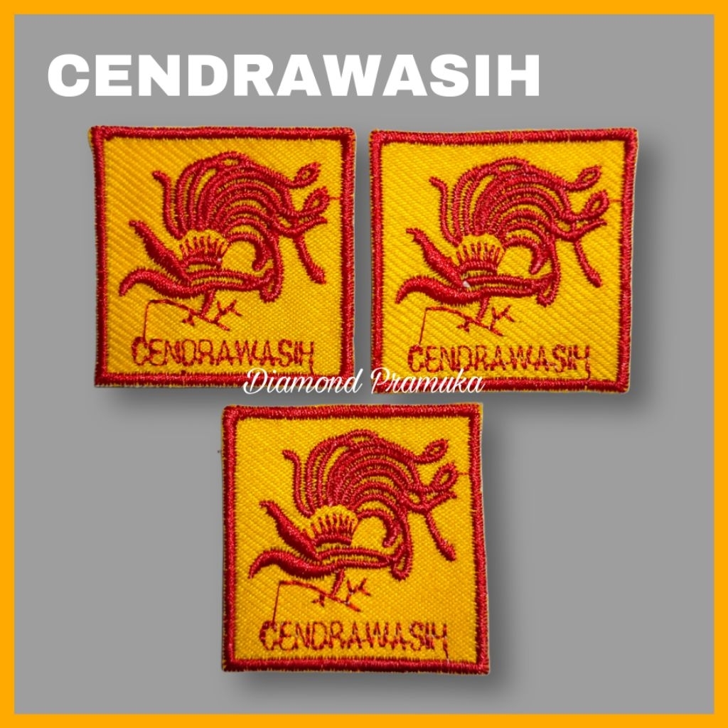 Tanda regu pramuka putra bordir burung cendrawasih Bet bordir tanda regu cendrawasih