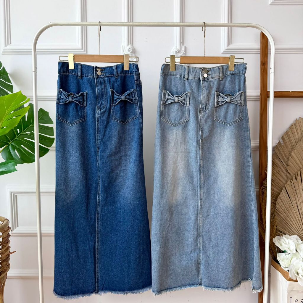Jeanie Rok Denim Premium / Rok Wanita