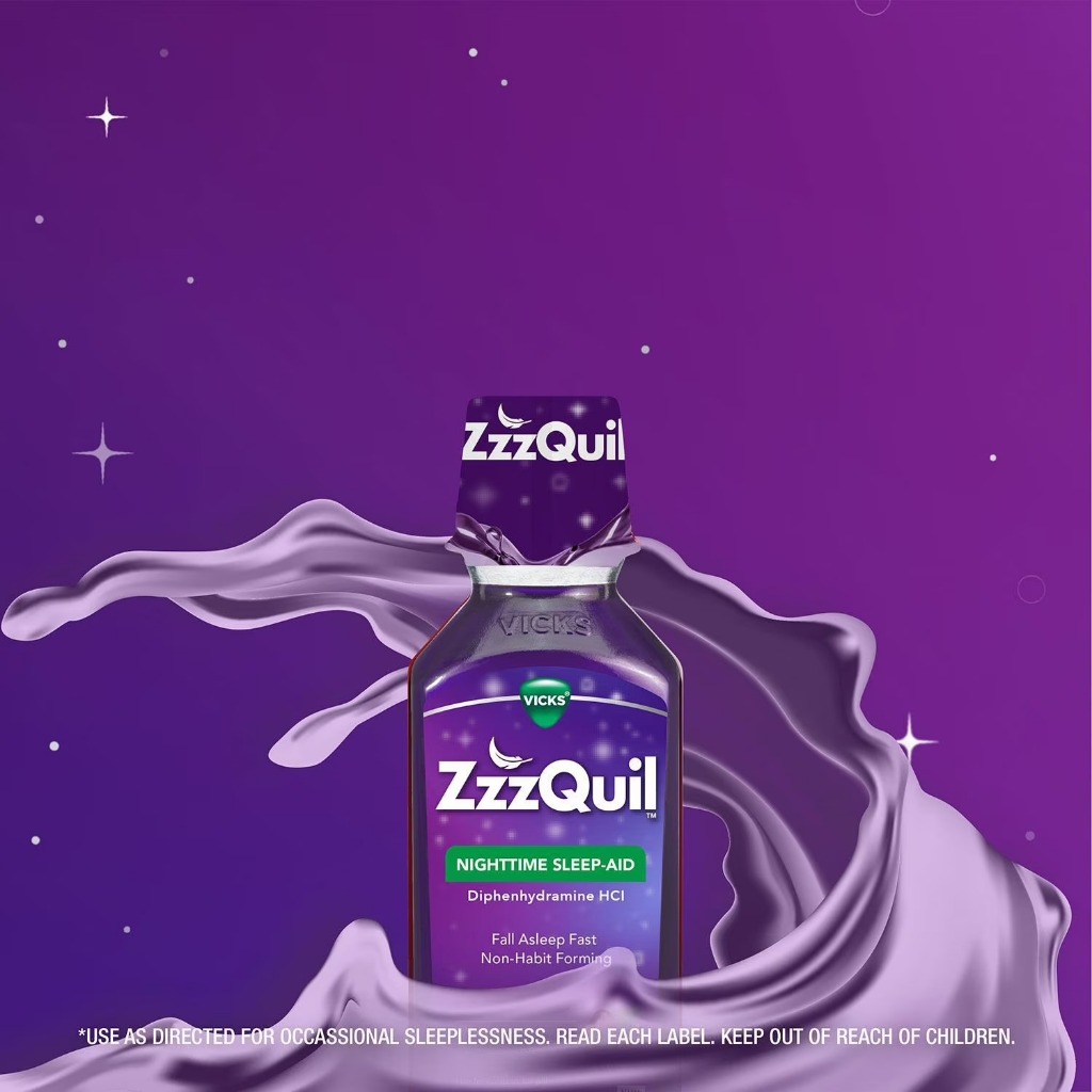 ZzzQuil Nighttime Sleep-Aid Liquid, (Berry)