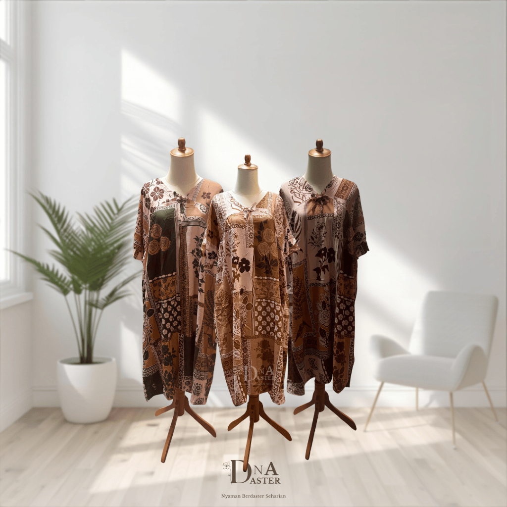 Daster Rusli Rayon Premium Lengan Pendek Bali-able | Daster Oversize Adem Nyaman DNA Daster