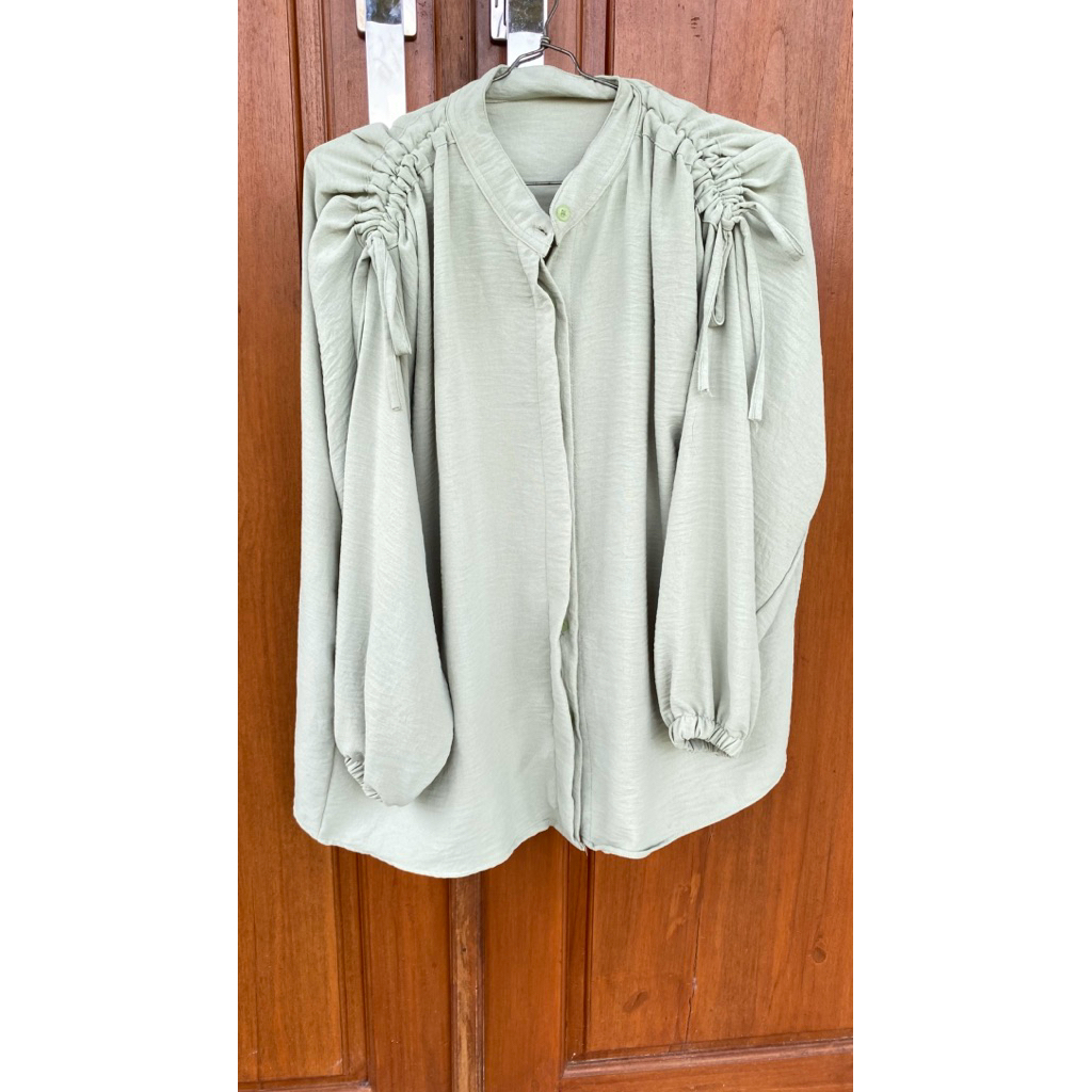 [PRELOV] Kemeja blouse serut pundak