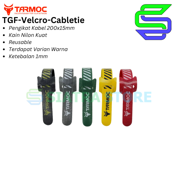 Tarmoc TGF-VELRO-CABLETIE | Perekat/Kretekan Cable Tie Kabel Ties Strap Pengikat kabel 200x15mm