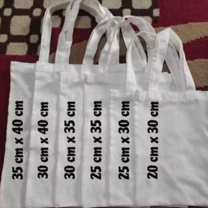 TOSHA Custom Sablon | Totebag blacu putih polos