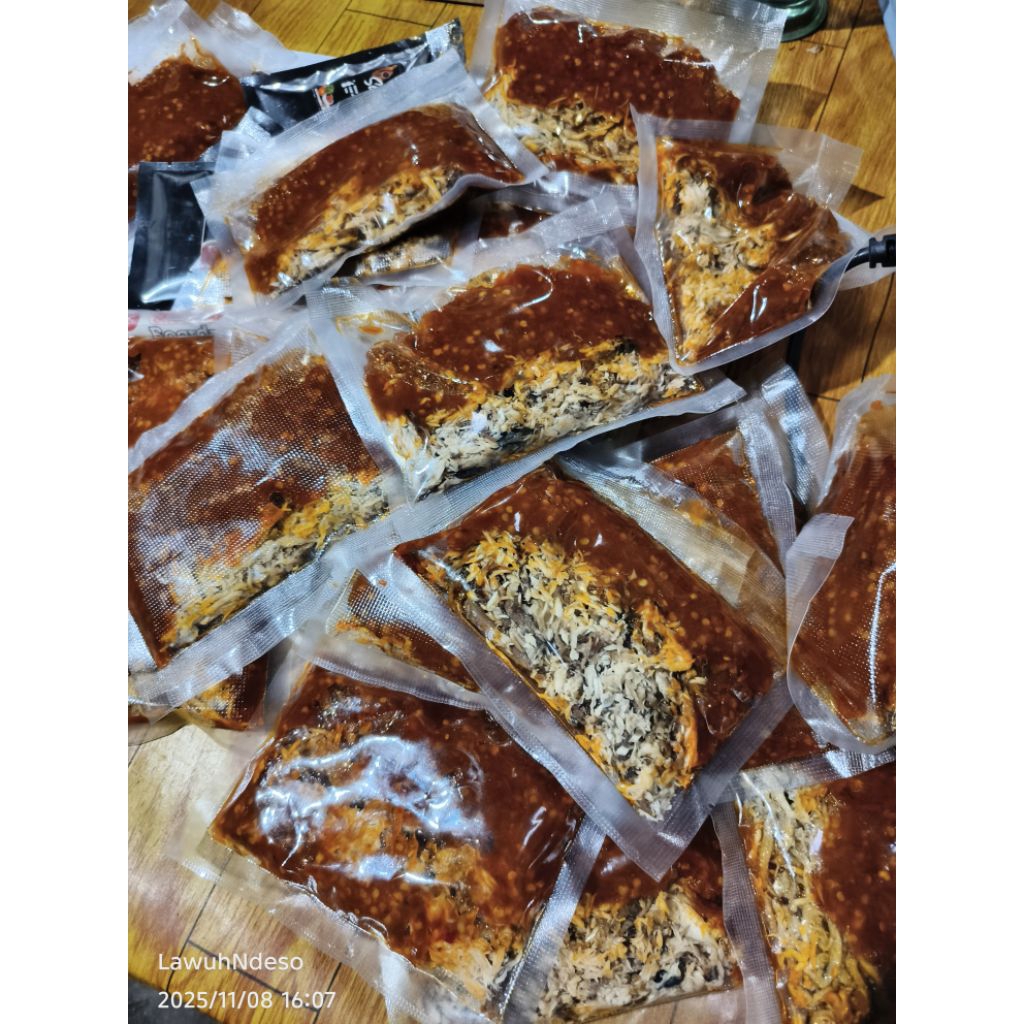 sambal cumi jumbo kemasan sachet