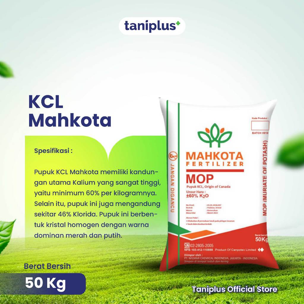 KCL Mahkota 50 kg - Pupuk Anorganik