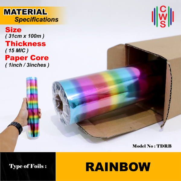 Bahan Laminasi Foil Rainbow