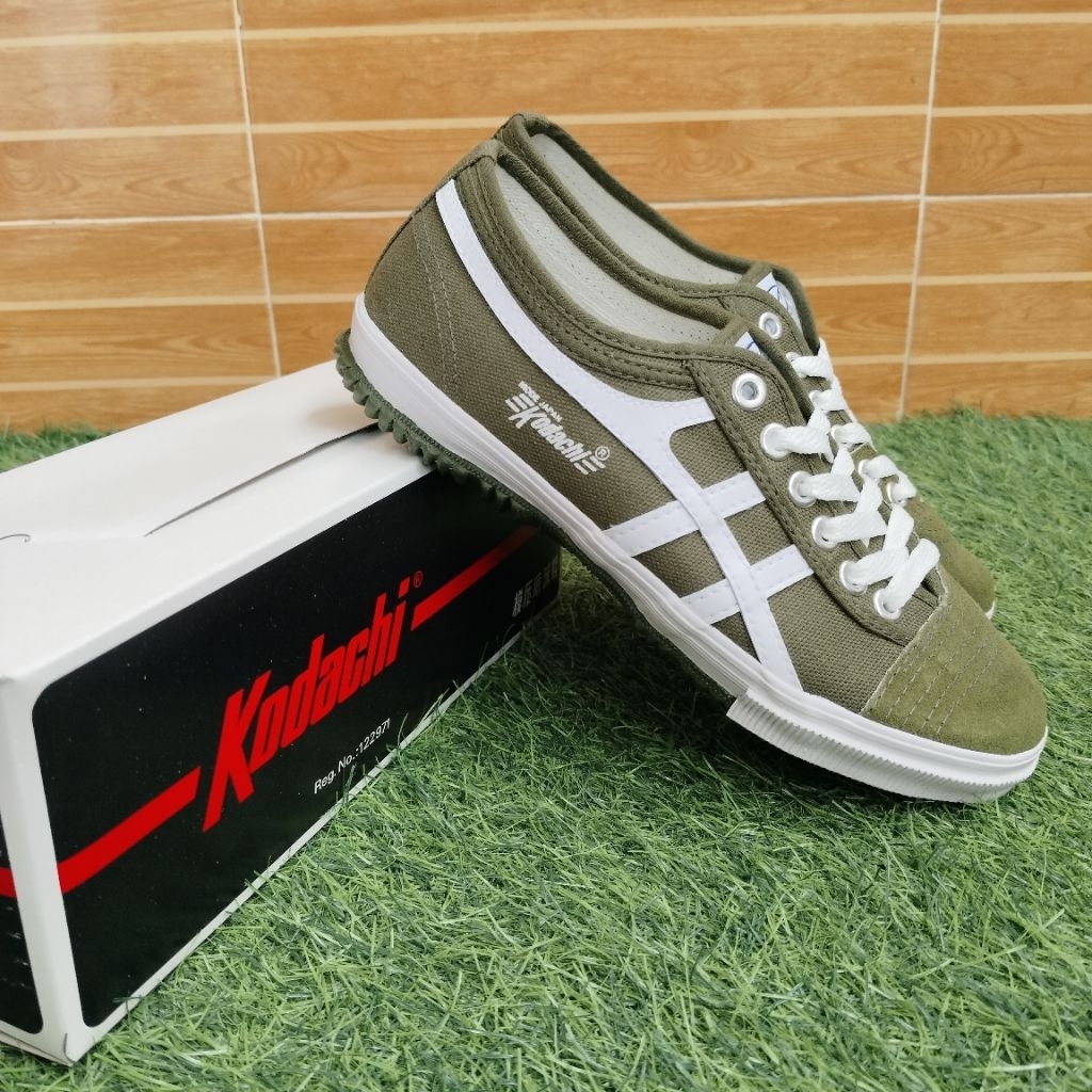 Sepatu Kodachi 8172 Hijau Army Original Sneakers Casual Pria Wanita Size 37-43