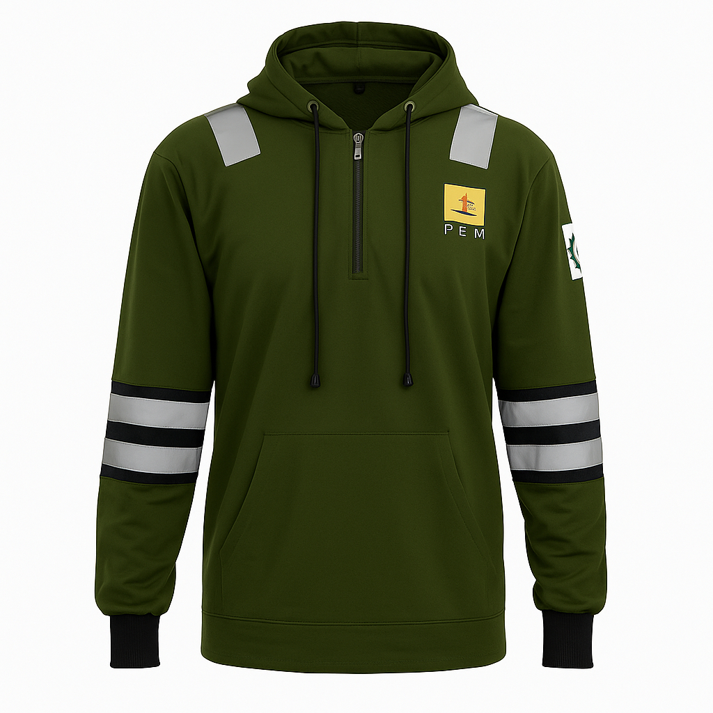 T-Shirt Kaos Hoodie Safety First PLN Bordir Logo Custom Lengan Panjang