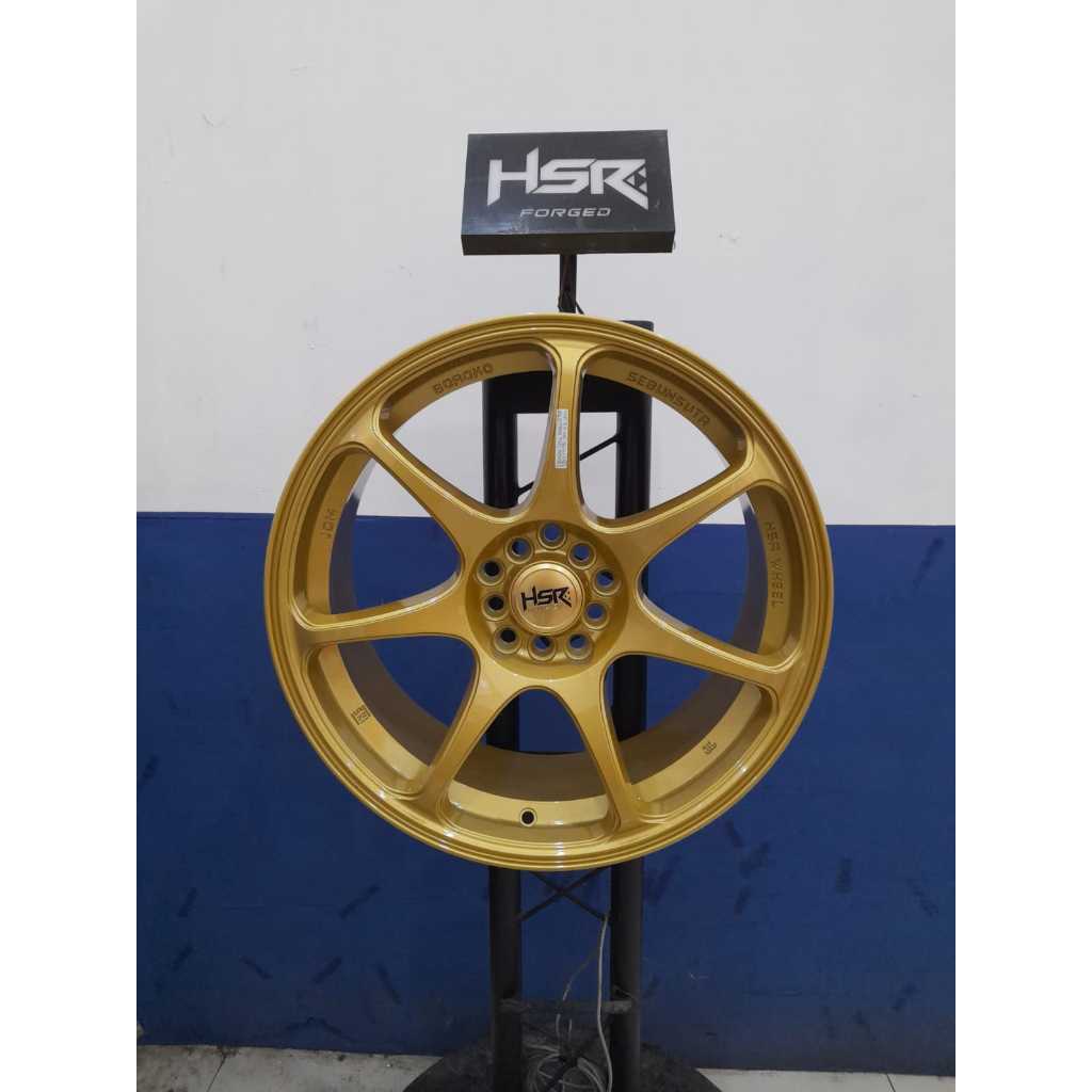 VELG RACING HSR R18 H10 PCD 100/114 BUAT SINTA,HRV,CRV,DLL WARNA GOLD