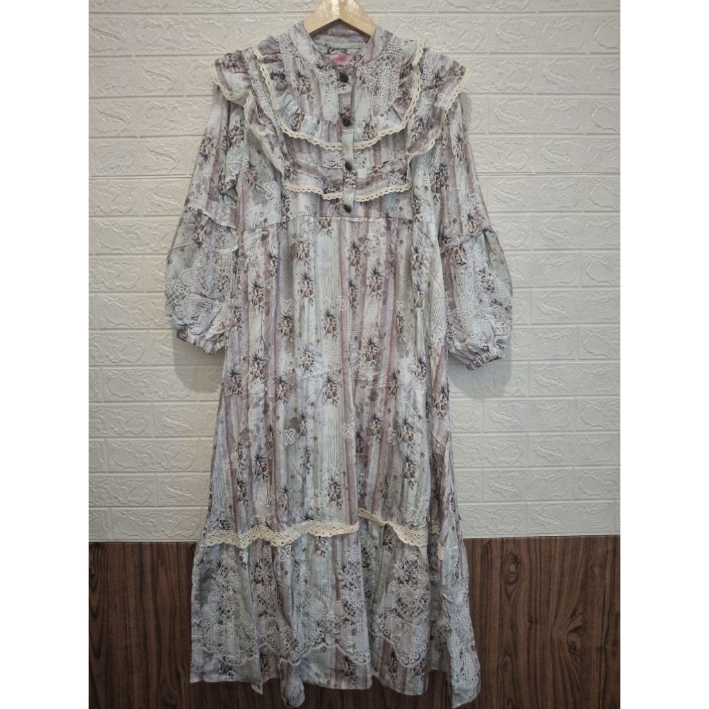 Gamis Midi katbol/katbor brand NMR/Najwa/balimo/duo tiang/ Maryam Gamis premium harga  murah